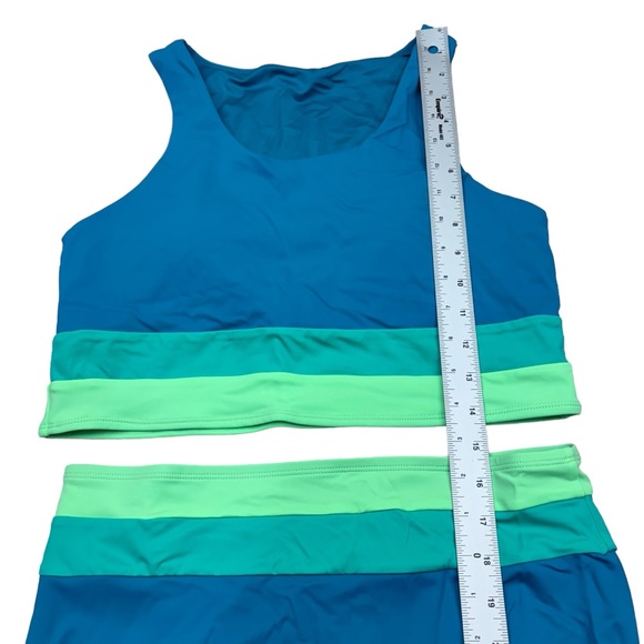 KIAVA Turquoise and Lime Women Swim One Piece - Picture 4 of 16